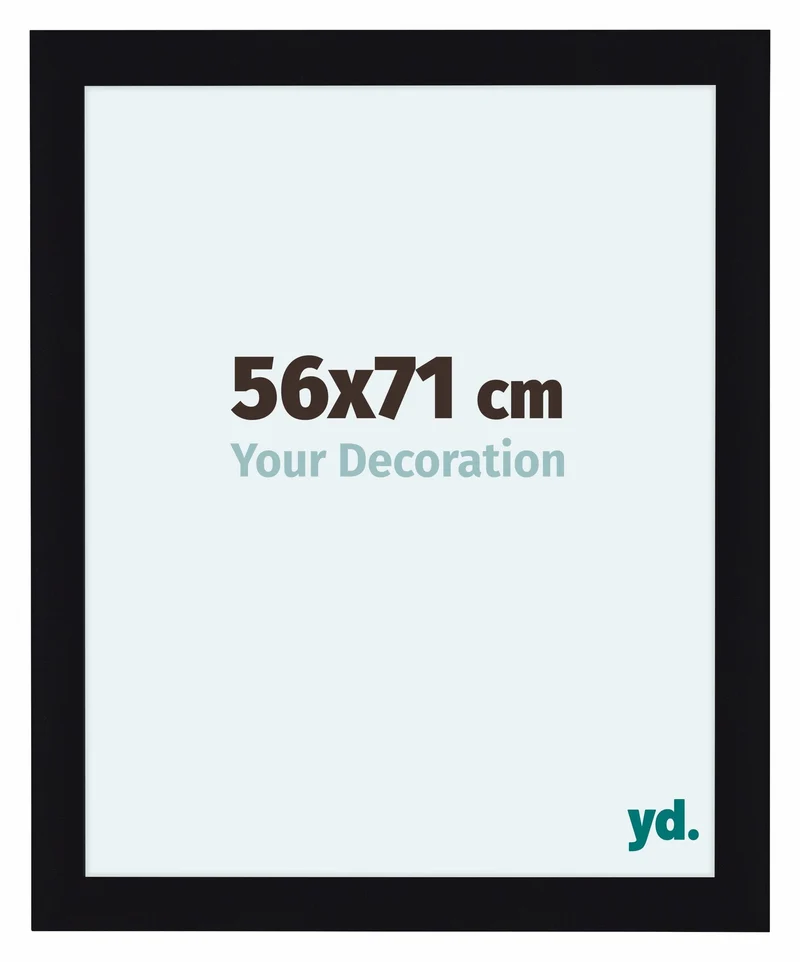 Bilderrahmen 56x71 cm - Schwarz Hochglanz - MDF - Como