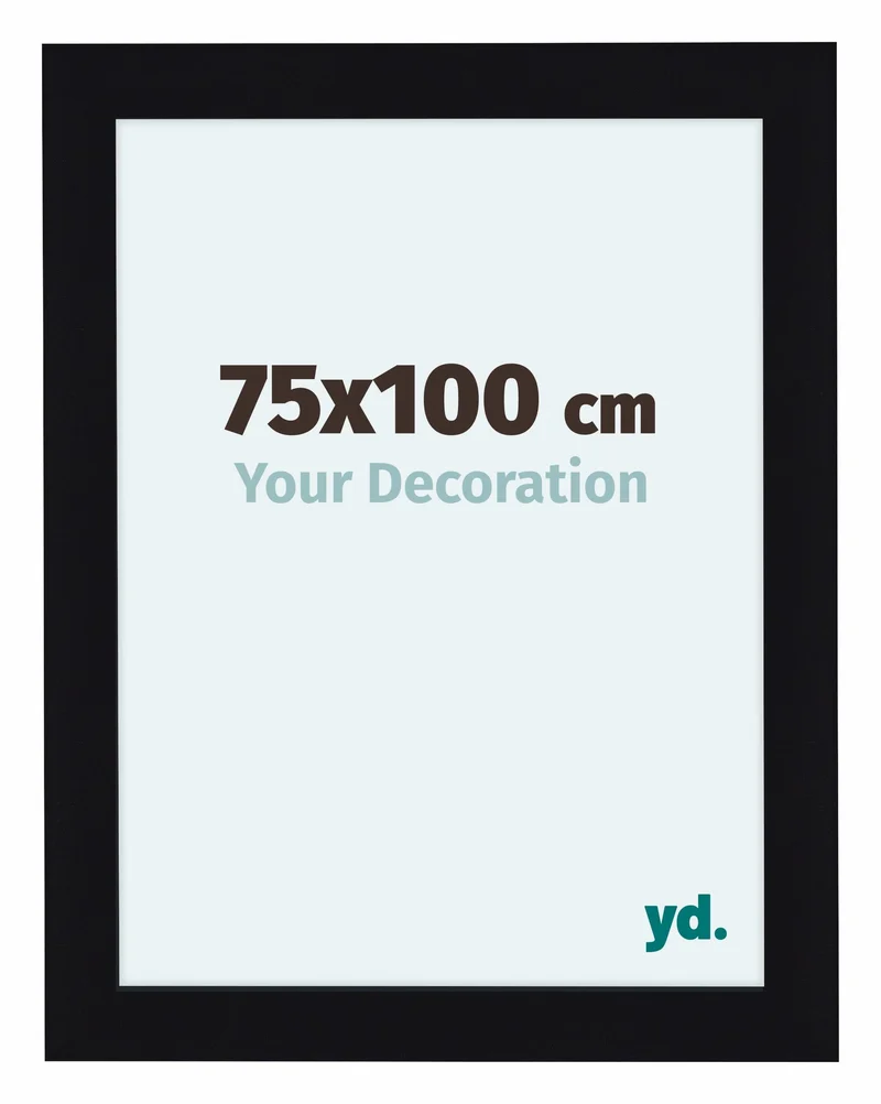 Bilderrahmen 75x100 cm - Schwarz Hochglanz - MDF - Como