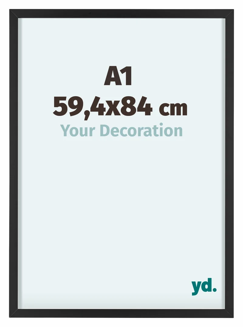 Bilderrahmen 59,4x84 cm - Schwarz - Aluminium - Virginia