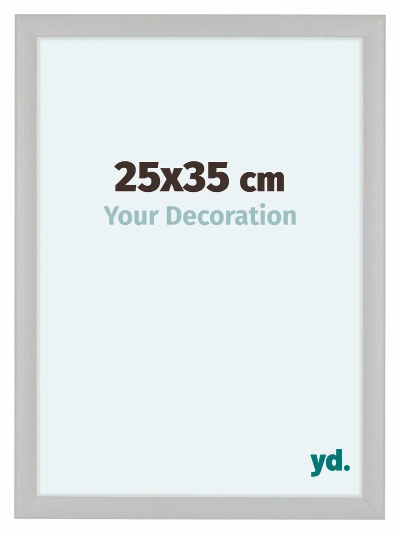 Bilderrahmen 25x35 cm - Weiß Gemasert - MDF - Como