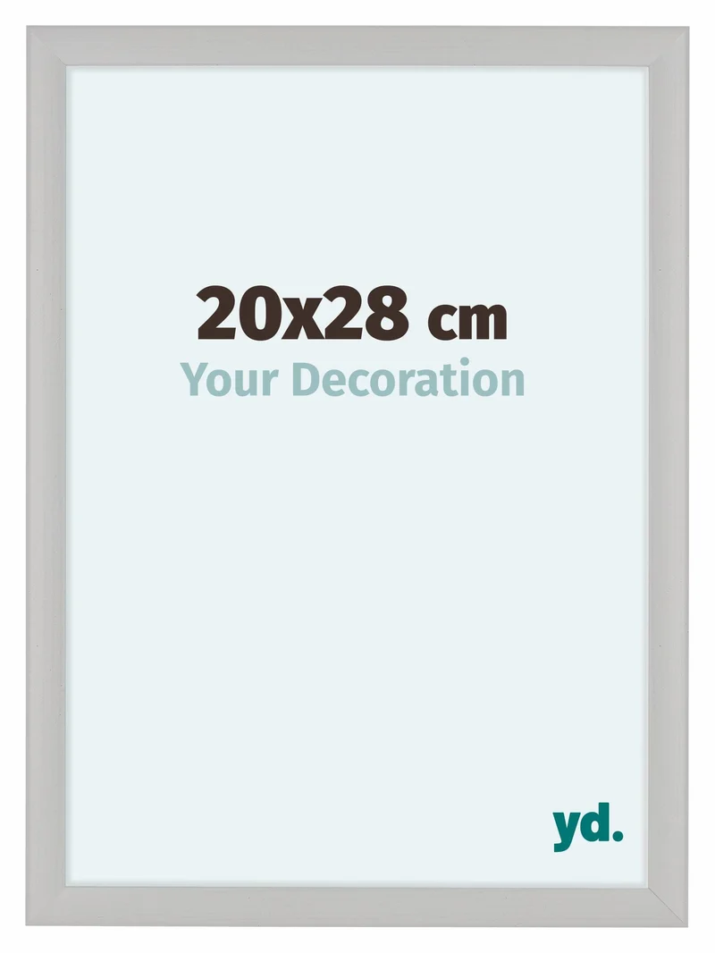 Bilderrahmen 20x28 cm - Weiß Gemasert - MDF - Como