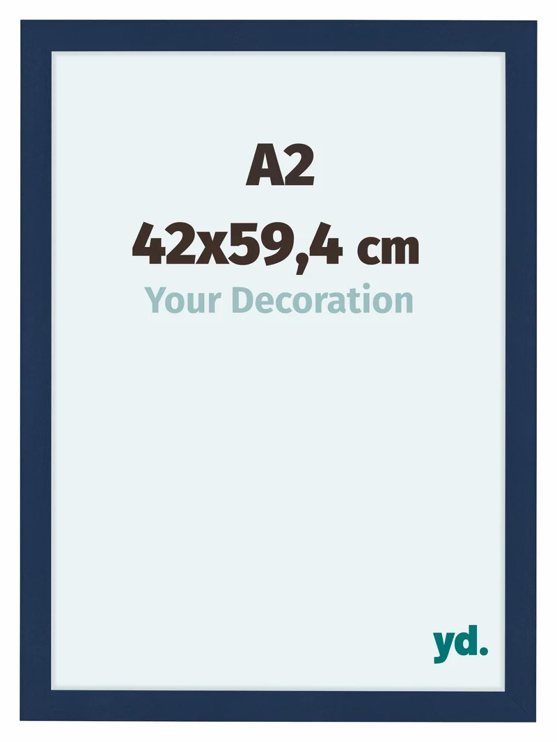Bilderrahmen A2 - 42x59,4 cm - Dunkelblau Gewischt - MDF - Como