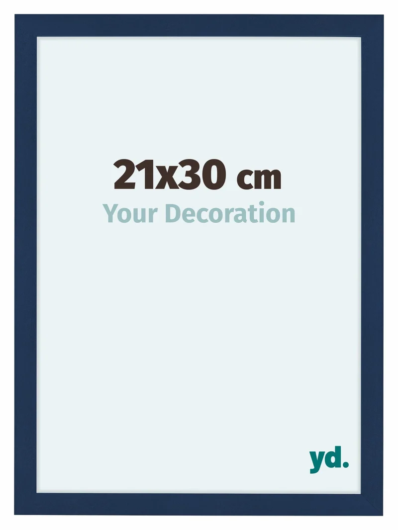 Bilderrahmen 21x30 cm - Dunkelblau Gewischt - MDF - Como