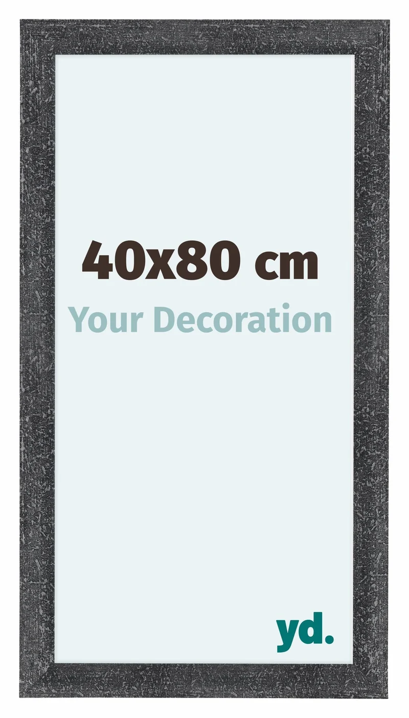 Bilderrahmen 40x80 cm - Grau Gewischt - MDF - Como