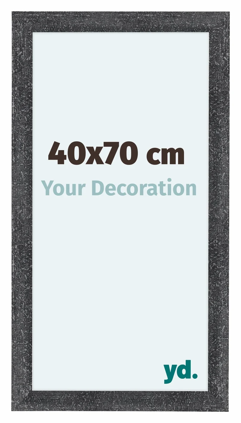 Bilderrahmen 40x70 cm - Grau Gewischt - MDF - Como