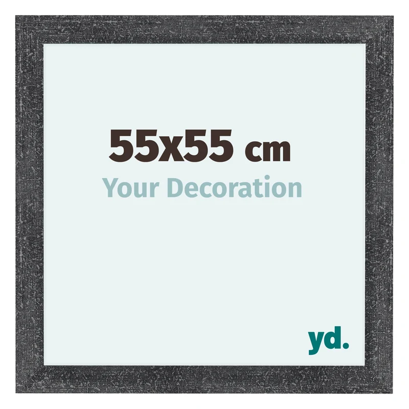Bilderrahmen 55x55 cm - Grau Gewischt - MDF - Como