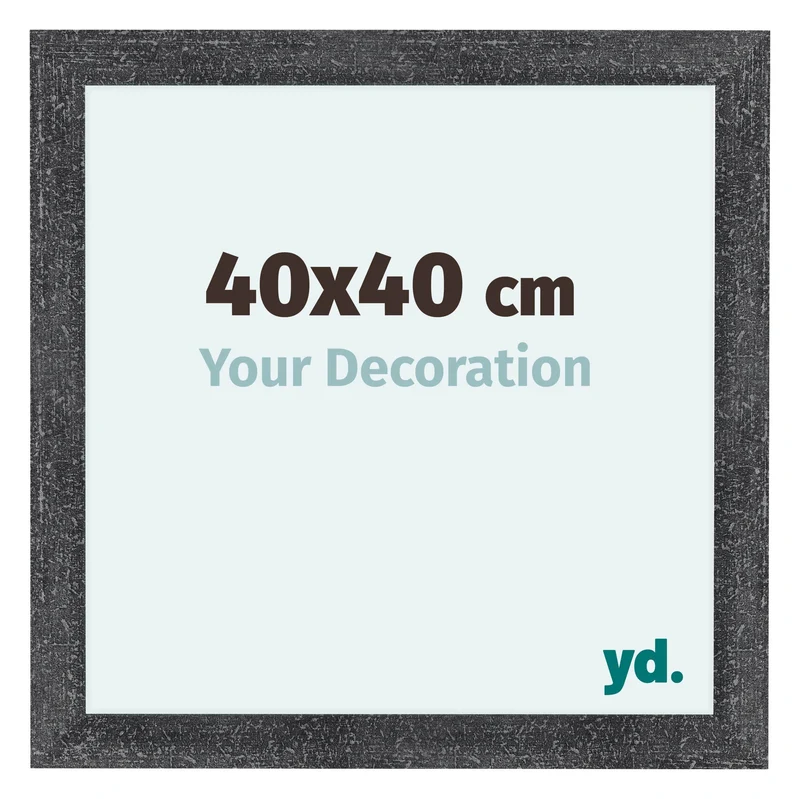 Bilderrahmen 40x40 cm - Grau Gewischt - MDF - Como