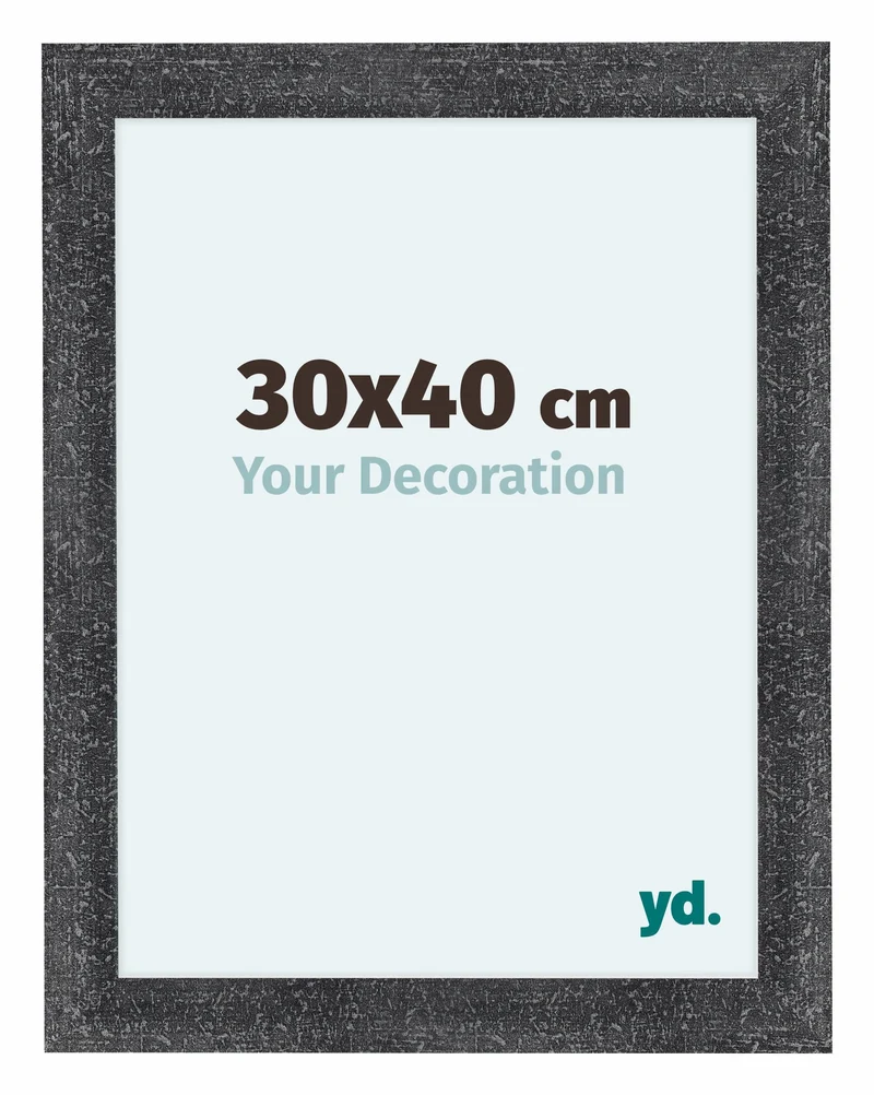 Bilderrahmen 30x40 cm - Grau Gewischt - MDF - Como