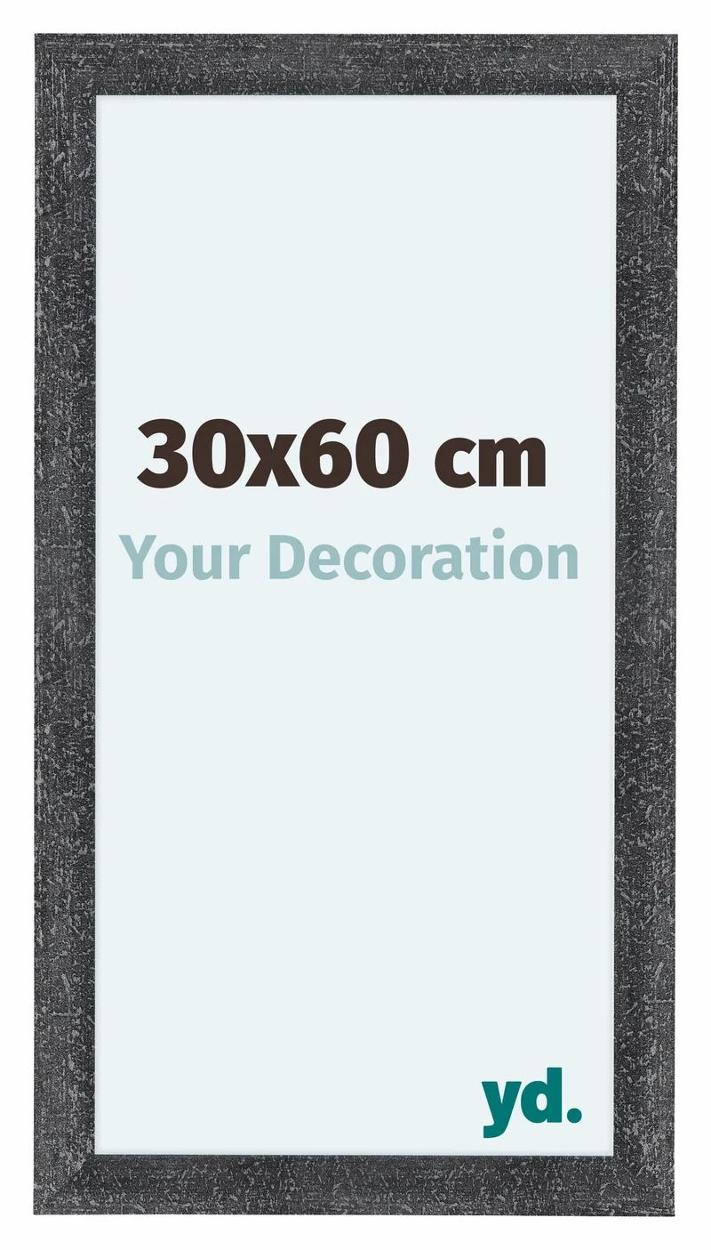 Bilderrahmen 30x60 cm - Grau Gewischt - MDF - Como