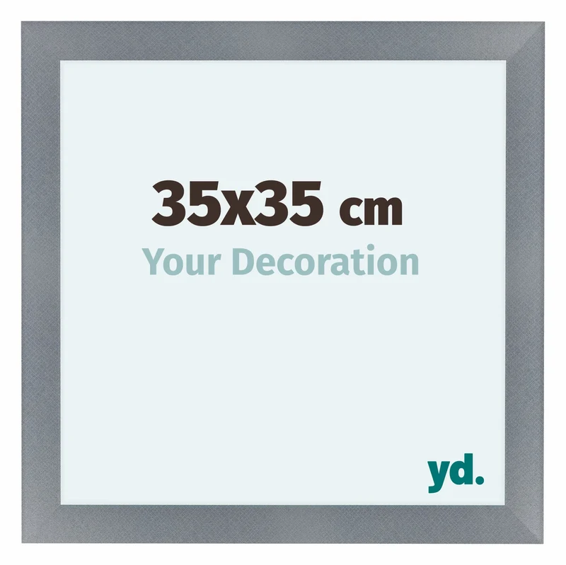 Bilderrahmen 35x35 cm - Aluminium - Gebürstet - MDF - Como