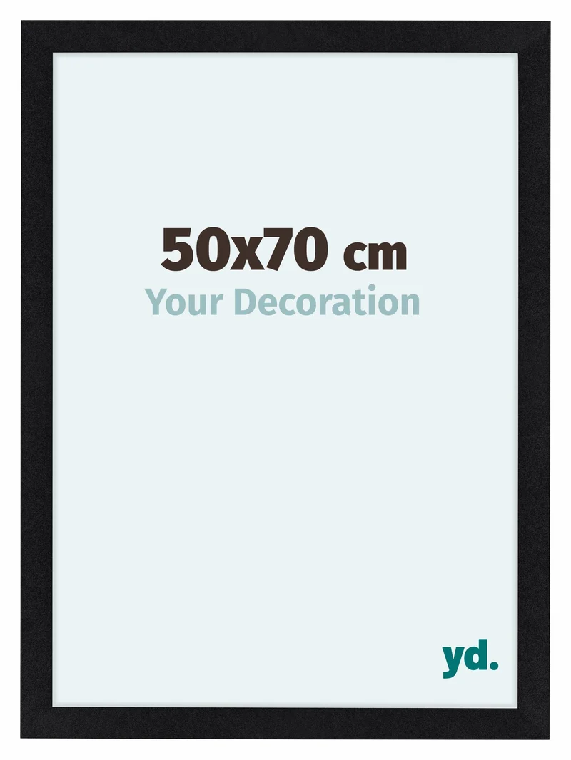 Bilderrahmen 50x70 cm - Schwarz Matt - MDF - Como