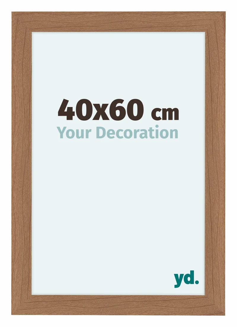 Bilderrahmen 40x60 cm - Nussbaum Hell - MDF - Como