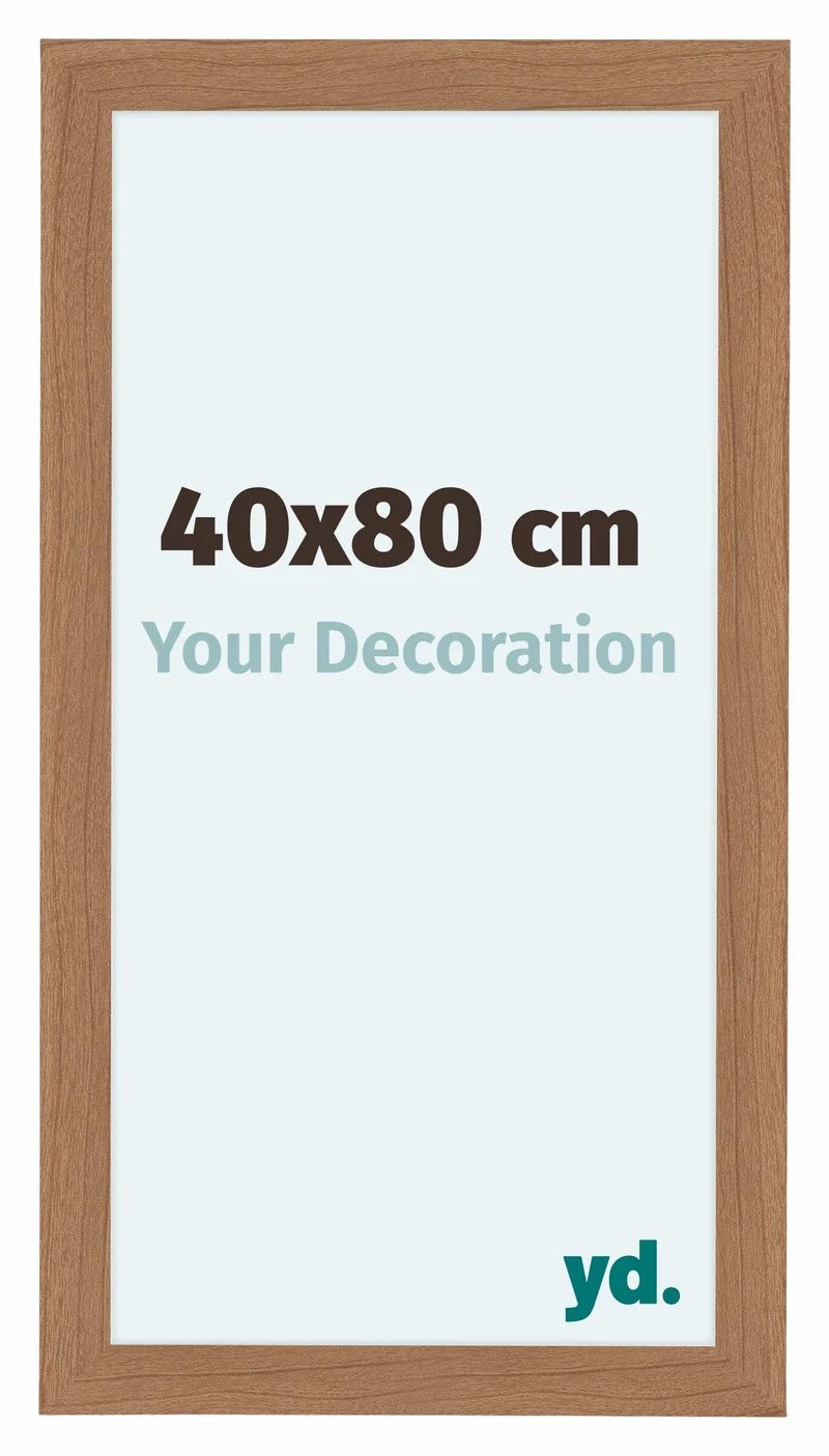 Bilderrahmen 40x80 cm - Nussbaum Hell - MDF - Como
