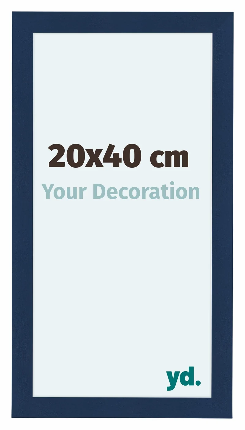 Bilderrahmen 20x40 cm - Dunkelblau Gewischt - MDF - Como
