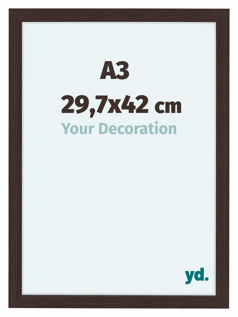 Bilderrahmen A3 - 29,7x42 cm - Eiche Dunkel - MDF - Como