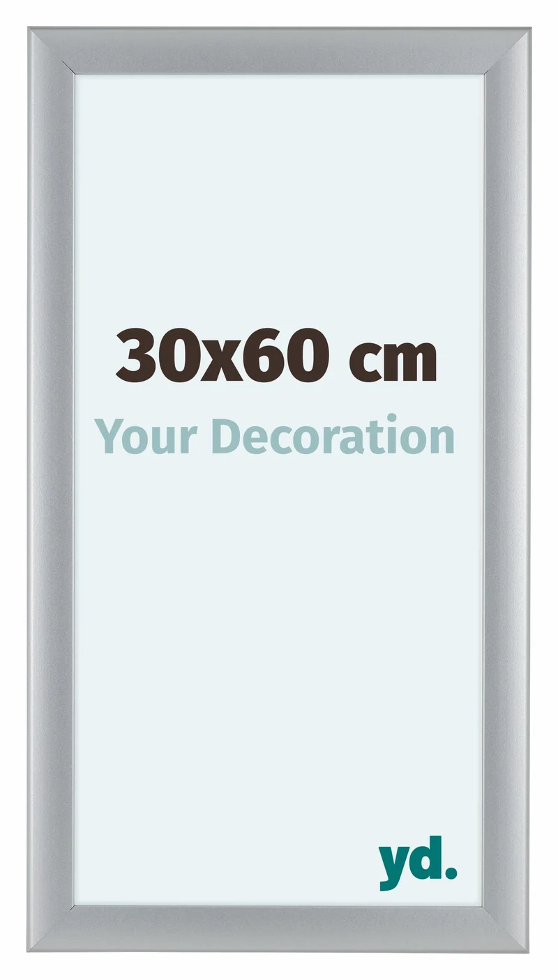 Bilderrahmen 30x60 cm - Silber Matt - MDF - Como