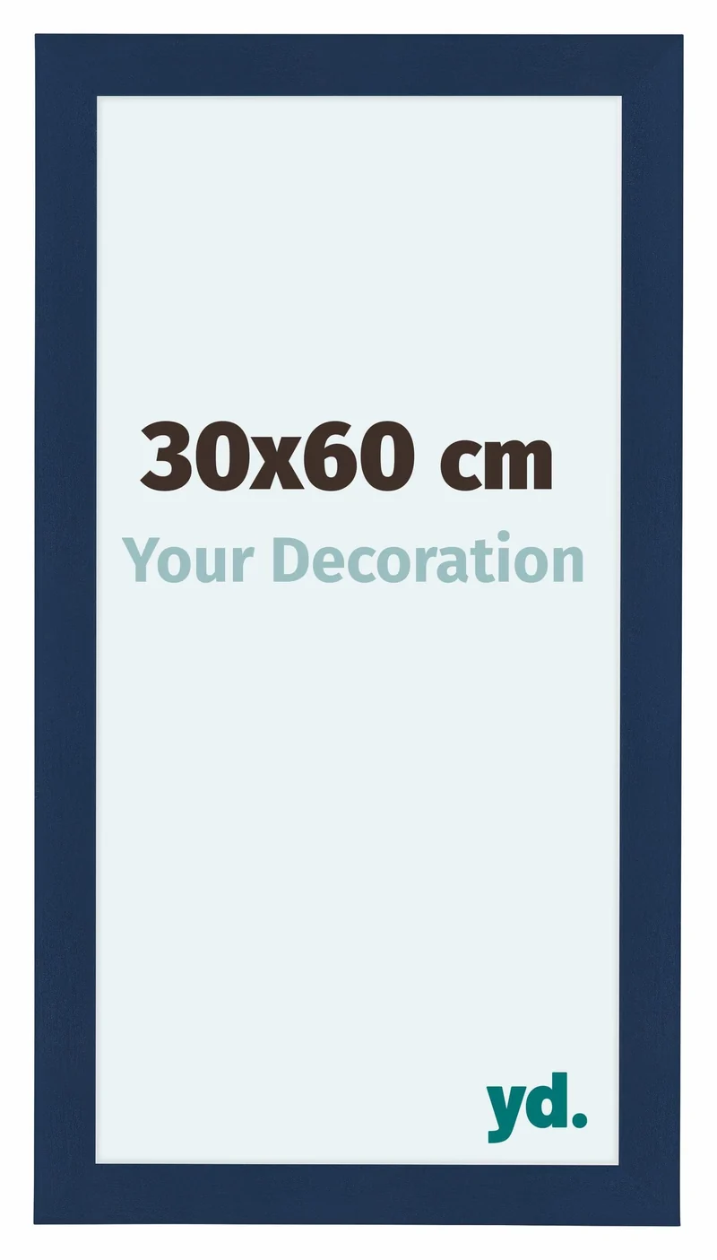 Bilderrahmen 30x60 cm - Dunkelblau Gewischt - MDF - Como