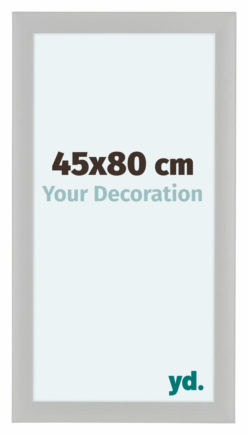 Bilderrahmen 45x80 cm - Weiß Gemasert - MDF - Como