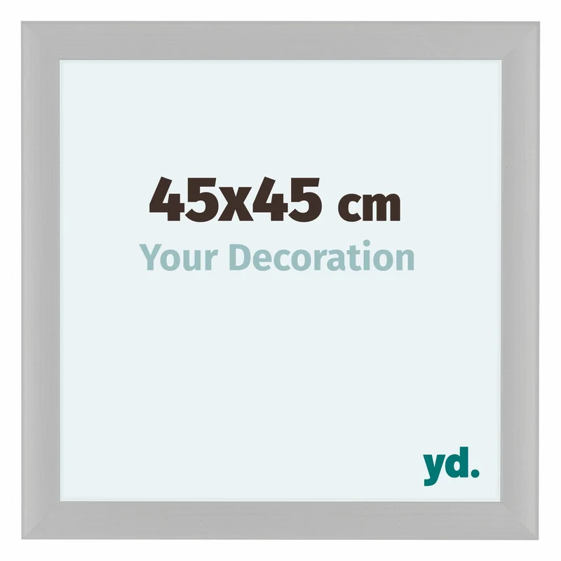 Bilderrahmen 45x45 cm - Weiß Gemasert - MDF - Como