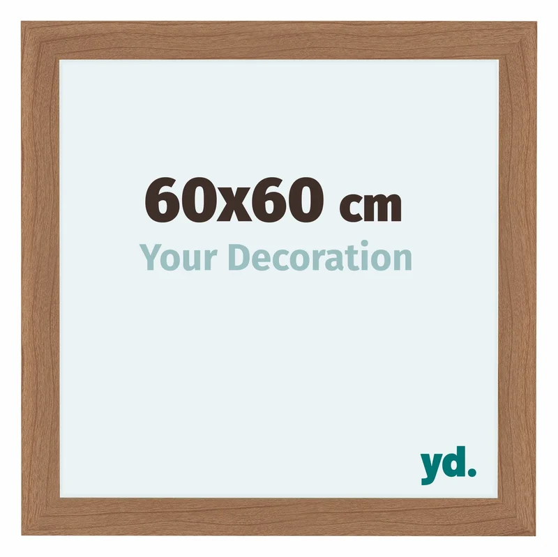 Bilderrahmen 60x60 cm - Nussbaum Hell - MDF - Como