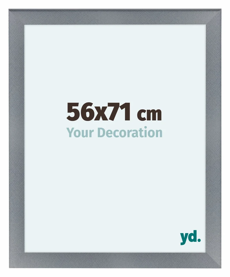 Bilderrahmen 56x71 cm - Aluminium - Gebürstet - MDF - Como