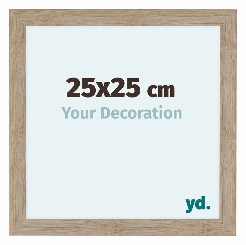 Bilderrahmen 25x25 cm - Eiche Hell - MDF - Como