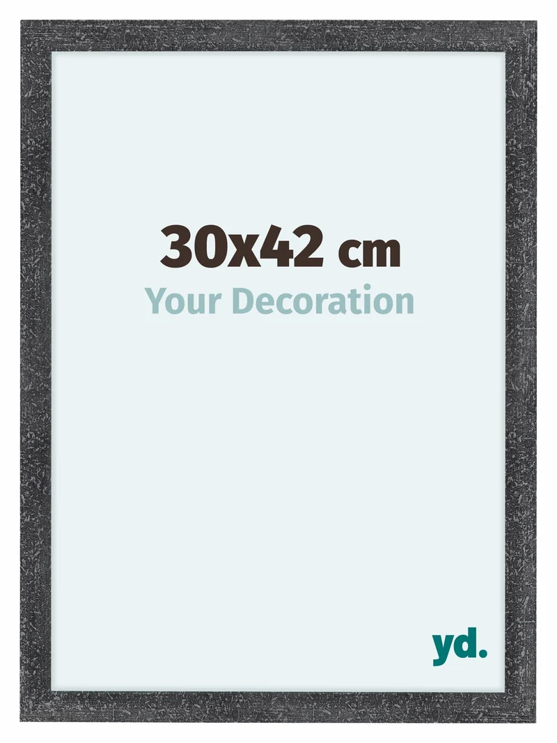 Bilderrahmen 30x42 cm - Grau Gewischt - MDF - Como