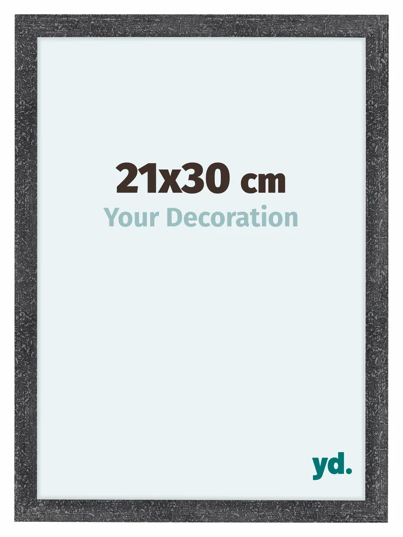 Bilderrahmen 21x30 cm - Grau Gewischt - MDF - Como