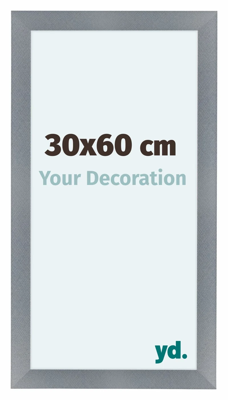 Bilderrahmen 30x60 cm - Aluminium - Gebürstet - MDF - Como