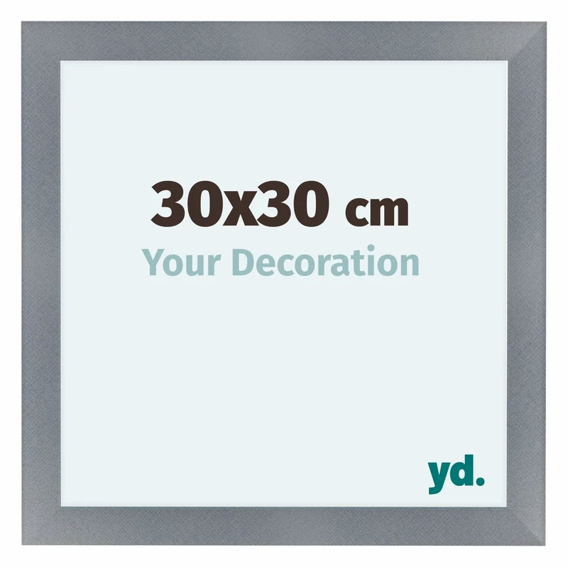 Bilderrahmen 30x30 cm - Aluminium - Gebürstet - MDF - Como