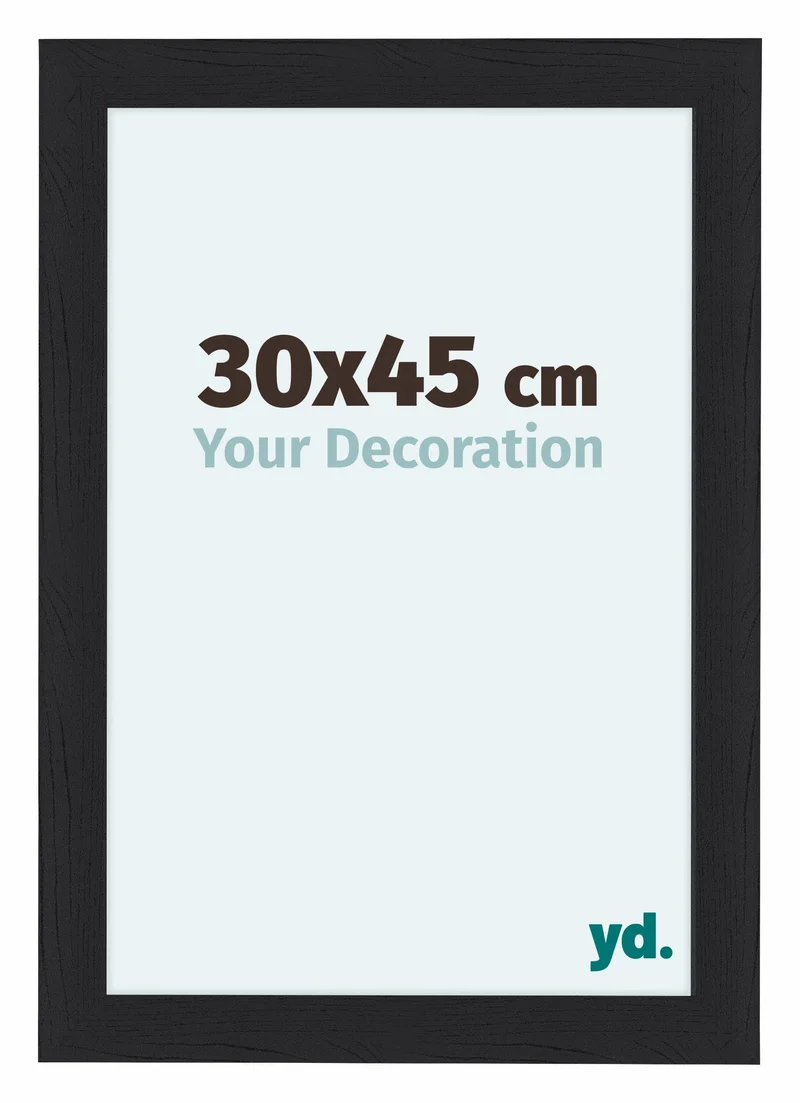 Bilderrahmen 30x45 cm - Schwarz Gemasert - MDF - Como