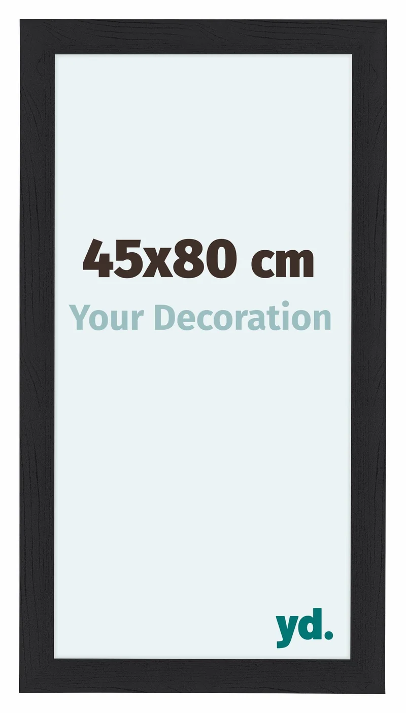 Bilderrahmen 45x80 cm - Schwarz Gemasert - MDF - Como
