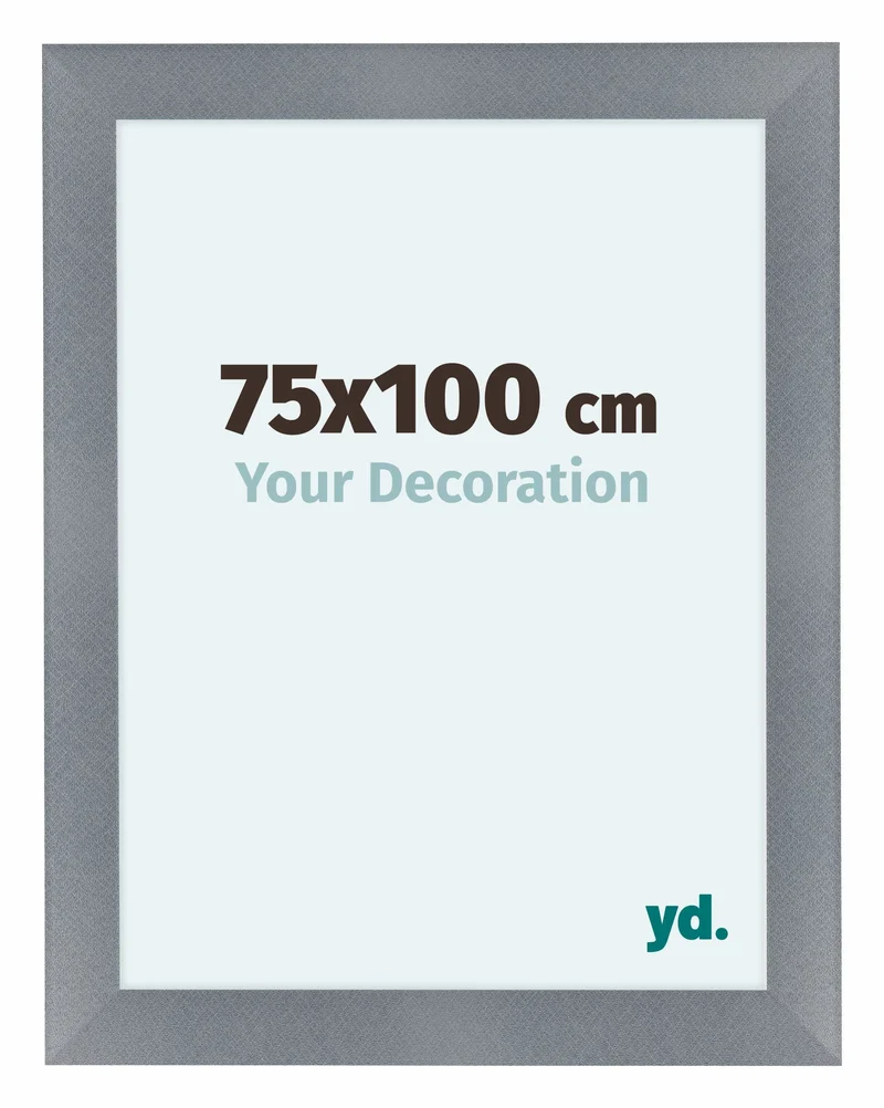 Bilderrahmen 75x100 cm - Aluminium - Gebürstet - MDF - Como