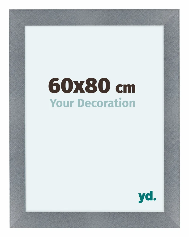 Bilderrahmen 60x80 cm - Aluminium - Gebürstet - MDF - Como