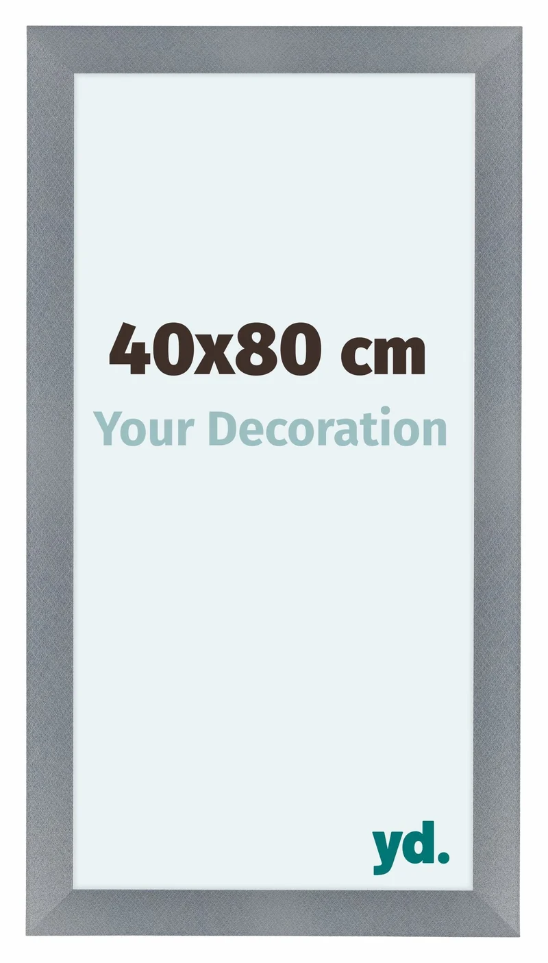 Bilderrahmen 40x80 cm - Aluminium - Gebürstet - MDF - Como