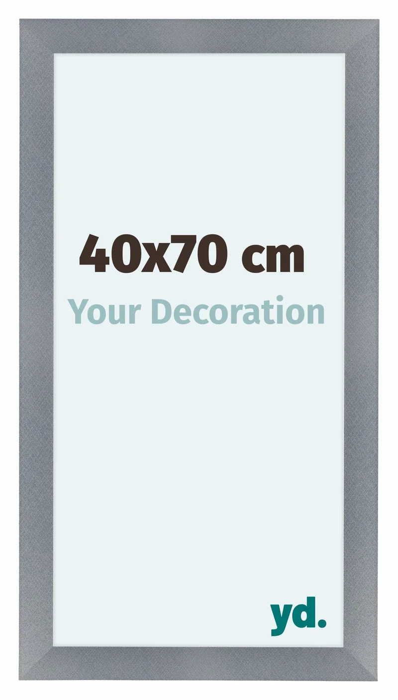 Bilderrahmen 40x70 cm - Aluminium - Gebürstet - MDF - Como