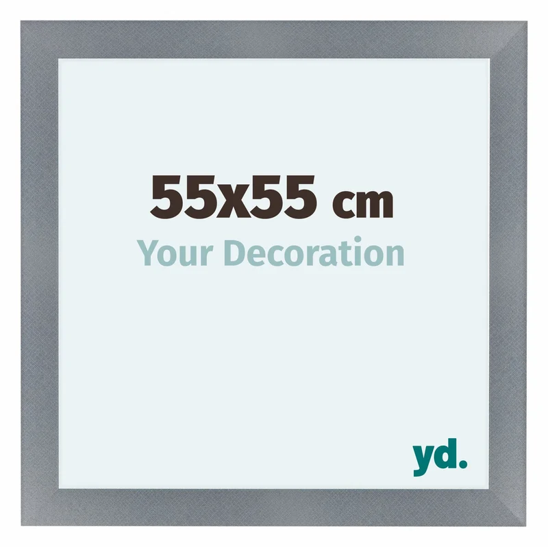 Bilderrahmen 55x55 cm - Aluminium - Gebürstet - MDF - Como