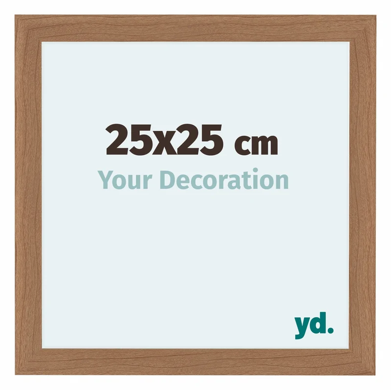 Bilderrahmen 25x25 cm - Nussbaum Hell - MDF - Como