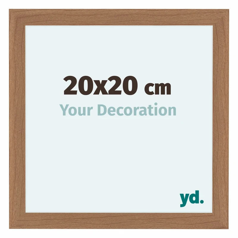 Bilderrahmen 20x20 cm - Nussbaum Hell - MDF - Como