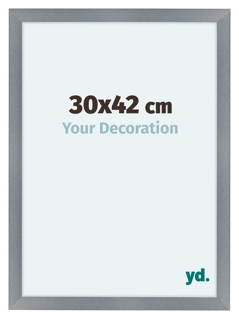 Bilderrahmen 30x42 cm - Aluminium - Gebürstet - MDF - Como