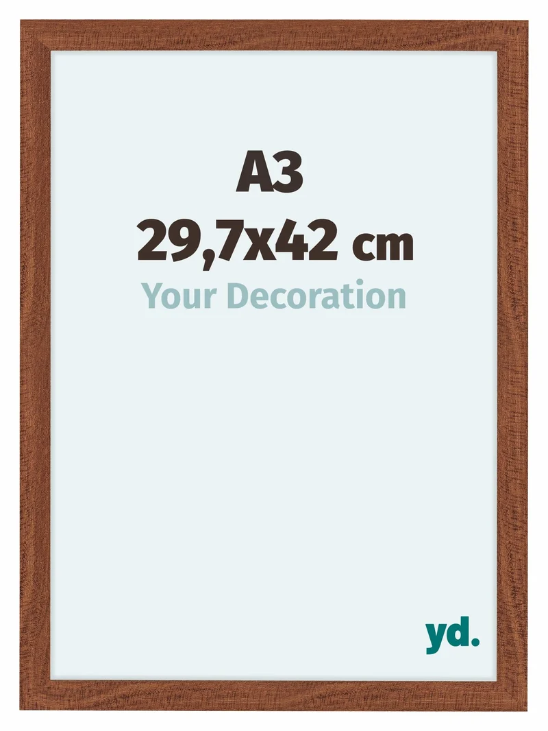 Bilderrahmen A3 - 29,7x42 cm - Nussbaum - MDF - Como