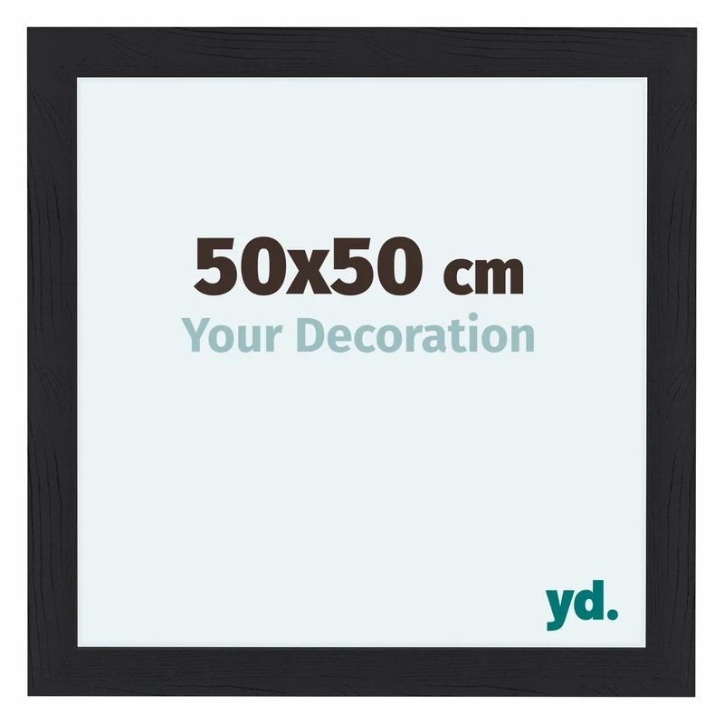 Bilderrahmen 50x50 cm - Schwarz Gemasert - MDF - Como