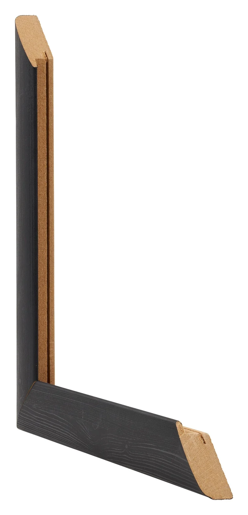 Bilderrahmen 50x50 cm - Schwarz Gemasert - MDF - Como
