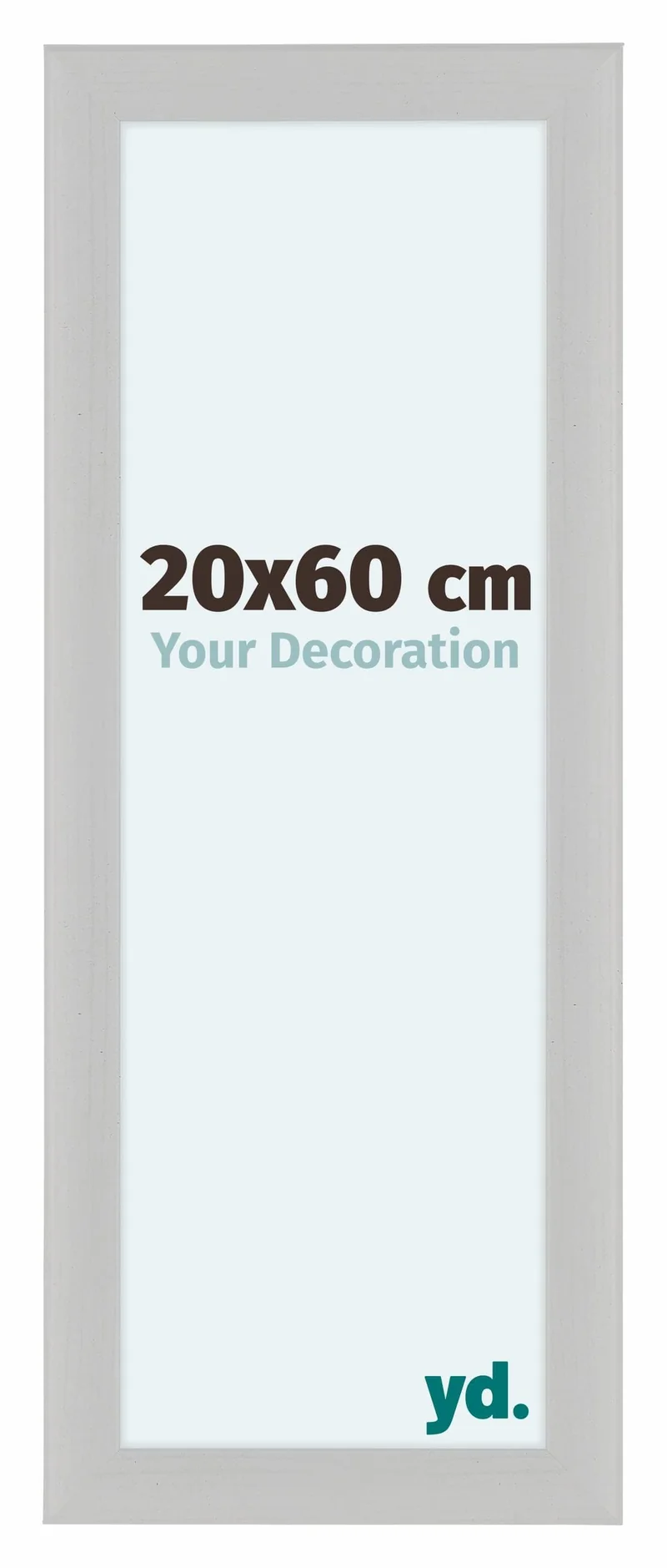 Bilderrahmen 20x60 cm - Weiß Gemasert - MDF - Como