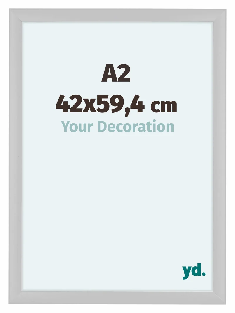 Bilderrahmen A2 - 42x59,4 cm - Weiß Hochglanz - MDF - Como