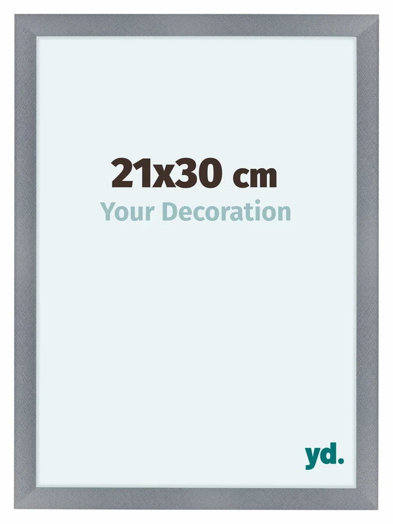 Bilderrahmen 21x30 cm - Aluminium - Gebürstet - MDF - Como