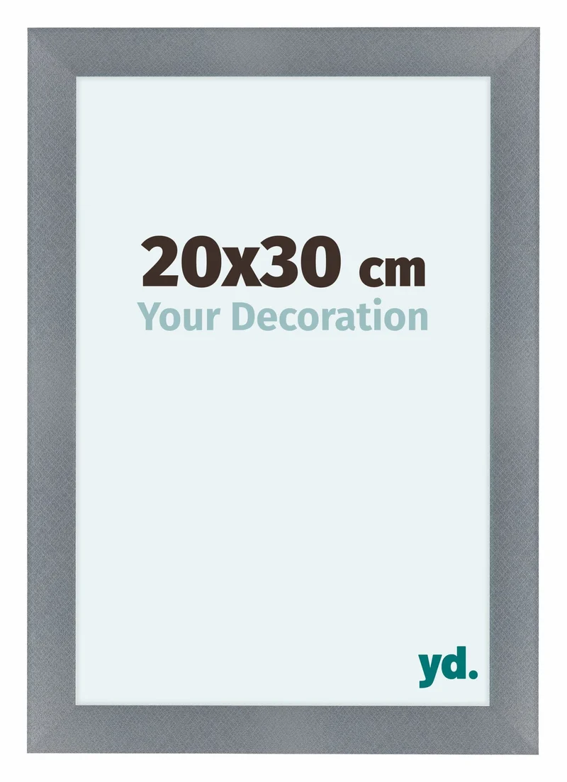 Bilderrahmen 20x30 cm - Aluminium - Gebürstet - MDF - Como