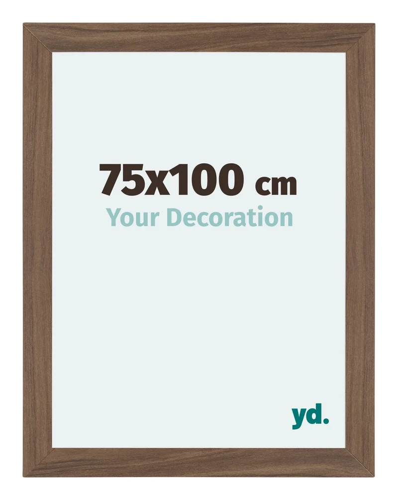Bilderrahmen 75x100 cm - Nussbaum Dunkel - MDF - Mura