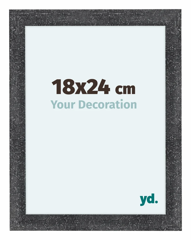 Bilderrahmen 18x24 cm - Grau Gewischt - MDF - Como
