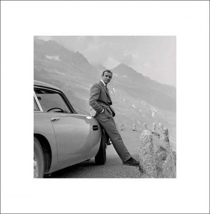 Kunstdruck James Bond - Aston Martin 40x40cm